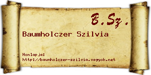 Baumholczer Szilvia névjegykártya